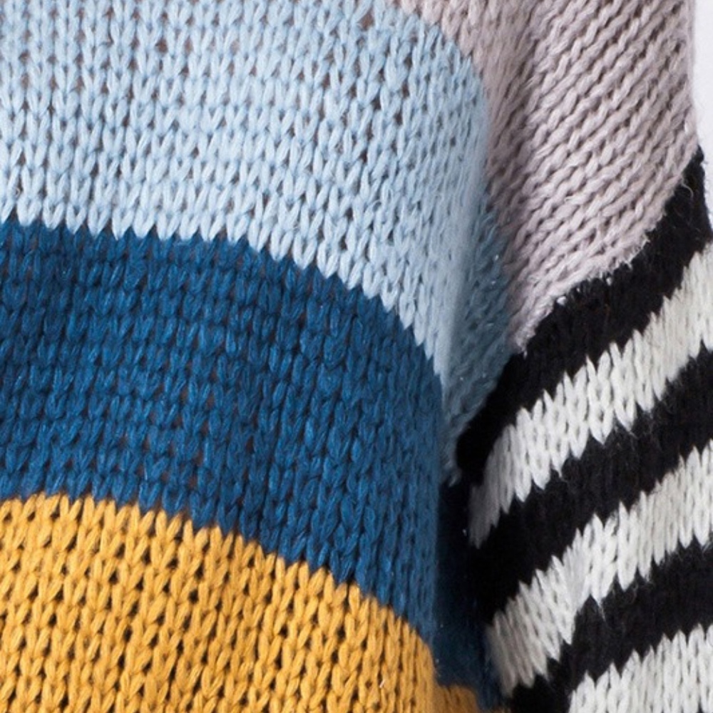 Last1️⃣Color Block Oversized Slouchy Sweater - Picture 4 of 4